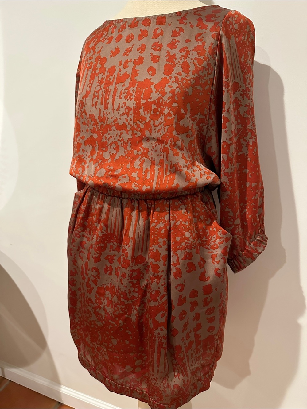 Printed Silk Mini Dress